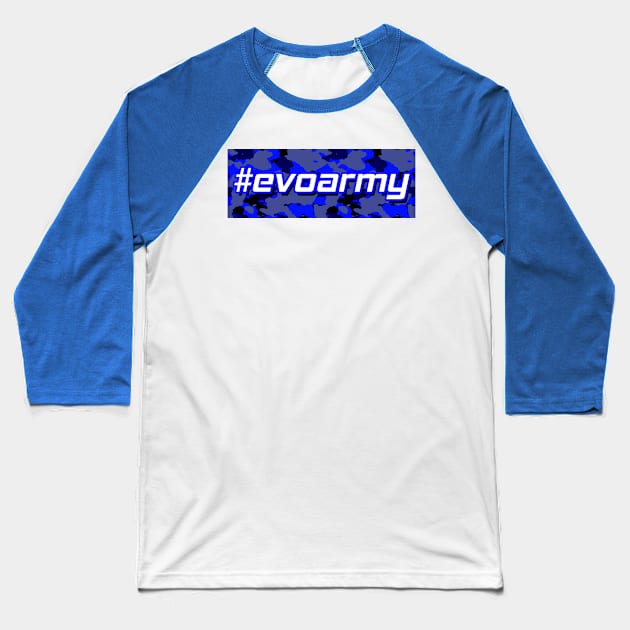 Evo Army (Blue) Baseball T-Shirt by BoxcutDC